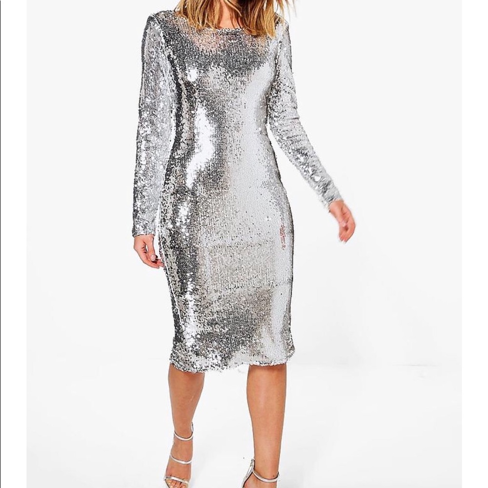 Sequin Long Sleeve Dress (NEW)